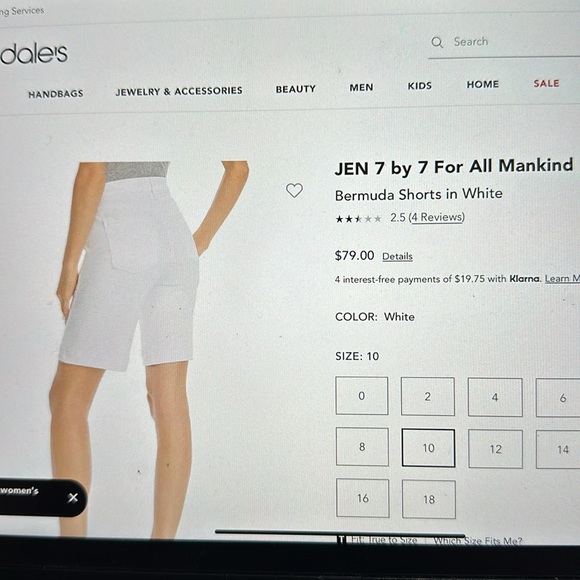 Jen 7 by 7 for all mankind short - Picture 10 of 10